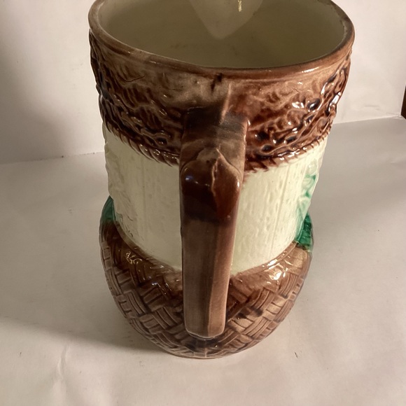 Majolica floral and anchor pitcher - Picture 5 of 7